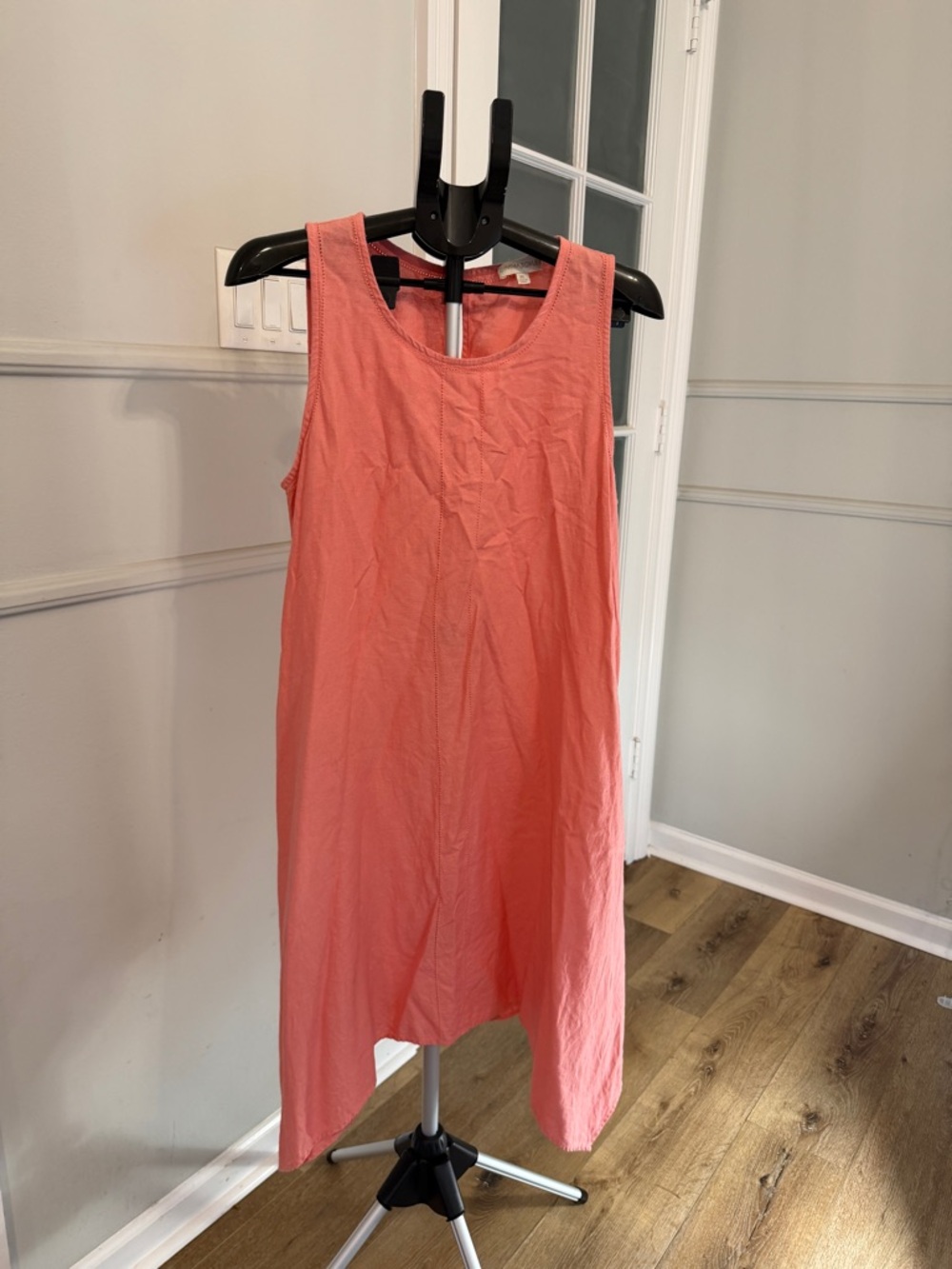 Cynthia Rowley Coral Sleeveless Midi Shift Dress